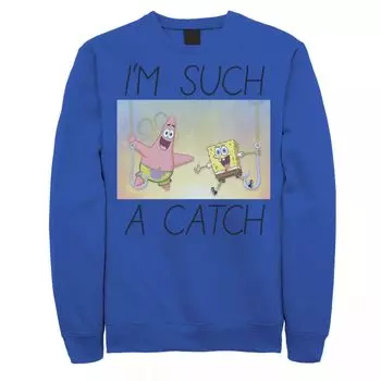 Мужские флисовые брюки «Губка Боб Квадратные Штаны» «Такой улов» с рыболовным крючком Nickelodeon