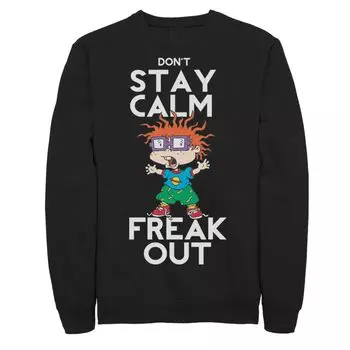 Мужские флисовые брюки Rugrats Chuckie Freak Out Licensed Character, черный