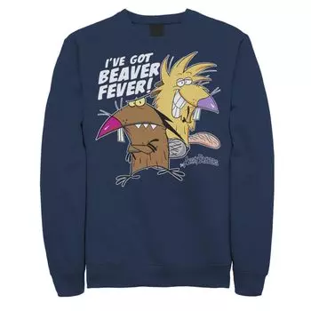 Мужские флисовые футболки Angry Beavers Daggett & Norbert Feverish, Blue Nickelodeon, синий