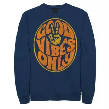 Мужские флисовые футболки с винтажным текстом Fifth Sun Good Vibes Only Licensed Character