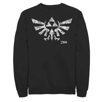 Мужские флисовые кроссовки с цветочным логотипом Nintendo Zelda Hyrule Crest Triforce Ash Licensed Character