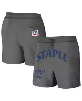 Мужские флисовые шорты nfl x staple grey dallas cowboys new age throwback vintage-like NFL Properties, серый