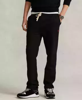 Мужские флисовые спортивные брюки Signature Fleece Sweatpant Polo Ralph Lauren, черный