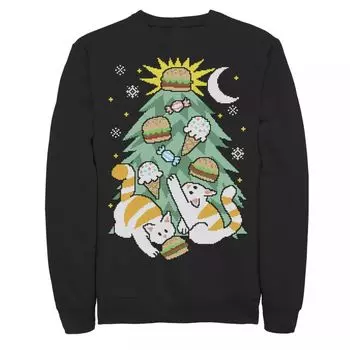 Мужские флисовые товары Cats Under Christmas Tree Cheeseburger Star Licensed Character