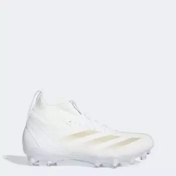 Мужские футбольные бутсы adidas Adizero Impact+, цвет cloud white / gold metallic / cloud whit