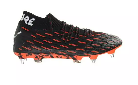 Мужские футбольные бутсы Future 6 1 netitfit mxsg черно-оранжевого цвета Puma, черный