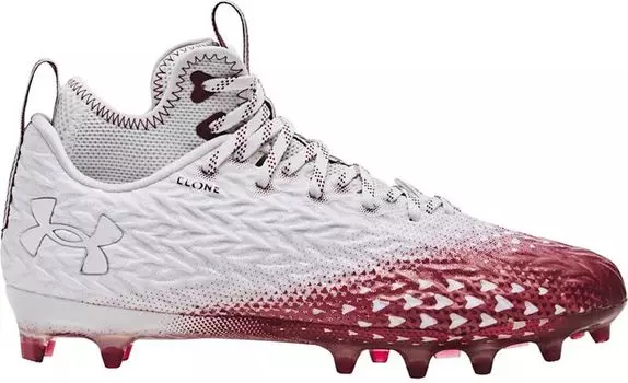 Мужские футбольные бутсы Under Armour Spotlight Clone MC, белый/бордовый