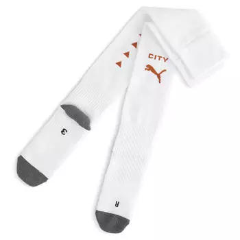 Мужские футбольные носки Manchester City в полоску PUMA White Cayenne Pepper Orange, цвет orange