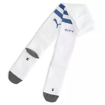 Мужские футбольные носки Manchester City в полоску PUMA White Lake Blue