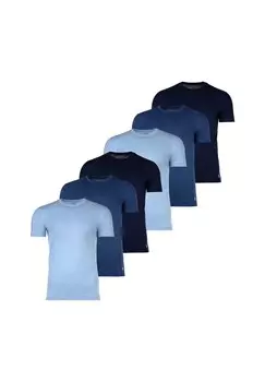 Мужские футболки, 6 шт. - CREW 6-PACK-CREW UNDERSHIRT, круглый вырез, хлопок RALPH LAUREN, цвет Blau Dunkelblau