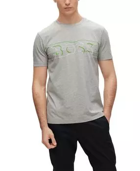 Мужские футболки boss из эластичного хлопка с логотипом dynamic, упаковка из 2 шт. Hugo Boss, мульти