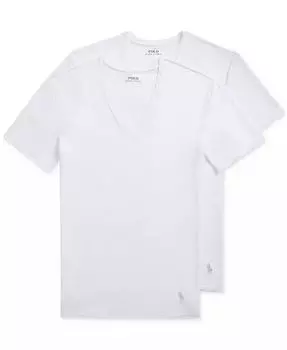 Мужские футболки Perfect Flex с V-образным вырезом, комплект из 2 шт Polo Ralph Lauren, белый