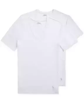 Мужские футболки с V-образным вырезом Perfect Flex, 2 шт Polo Ralph Lauren, белый
