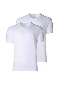 Мужские футболки – V-образный вырез, короткий рукав, однотонные ceceba, белый