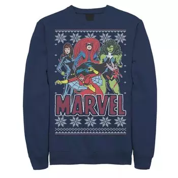 Мужские героини Рождество Снежинка Праздничный флис Marvel