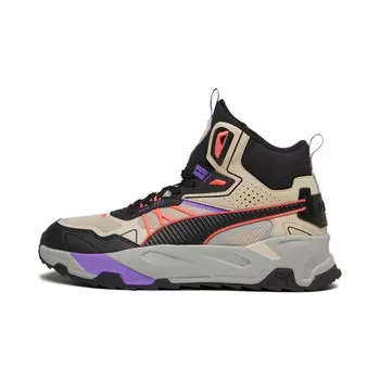 Мужские гибридные кроссовки PUMA Trinity Mid, цвет Granola/Black/Fiery Coral