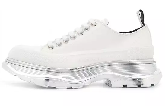 Мужские гладкие Ботинки Tread Slick белого цвета Alexander Mcqueen
