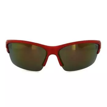 Мужские глянцевые серые серебряные зеркальные поляризованные солнцезащитные очки в спортивной упаковке Polaroid, красный