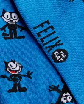 Мужские голубые носки-четвертушки Феликс-Кот Jimmy Lion, синий