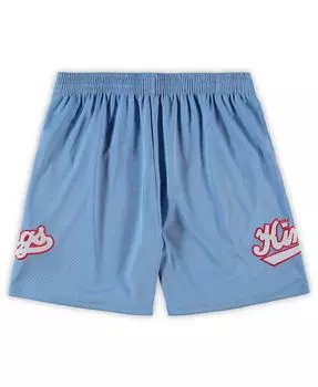Мужские голубые шорты Sacramento Kings Big and Tall Hardwood Classics Team Swingman Mitchell & Ness