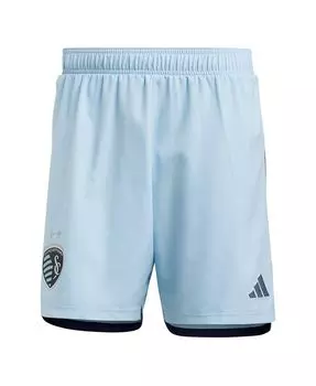 Мужские голубые шорты Sporting Kansas City 2023 Home AEROREADY Authentic Shorts adidas