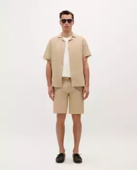 Мужские хлопковые бермуды классического кроя Scalpers, коричневый