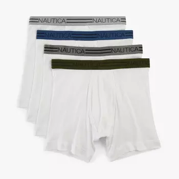 Мужские хлопковые боксеры Nautica, 4 шт., цвет Decker Blue Demim