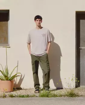 Мужские хлопковые брюки с множеством карманов Green Coast, цвет 520 Kaki