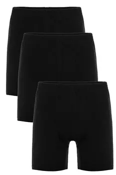 Мужские хлопковые черные длинные боксеры из трех предметов 416S TOLIN