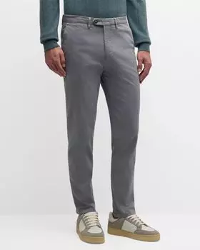 Мужские хлопковые нарядные брюки-чиносы Supima Marco Pescarolo, цвет Dark Grey