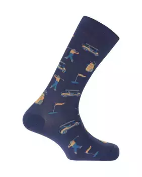 Мужские хлопковые носки для гольфа темно-синего цвета Punto Blanco