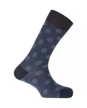 Мужские хлопковые носки в темно-синий горошек Punto Blanco