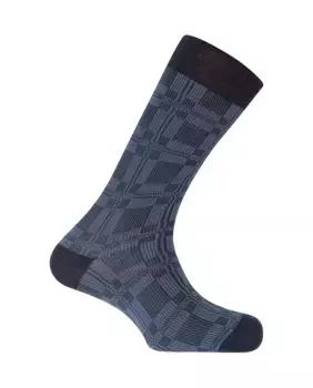 Мужские хлопковые носки в темно-синюю клетку Punto Blanco