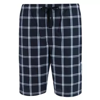 Мужские хлопковые пижамные шорты для сна Hanes, цвет black and white plaid