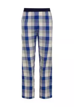 Мужские хлопковые пижамные штаны Alain Mix and Match с эластичной резинкой на талии Manguun, цвет Blau Ecu Grau Chec