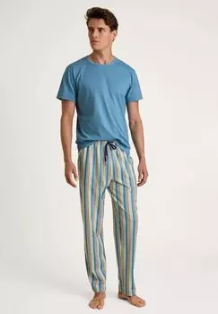 Мужские хлопковые пижамные штаны Remix Sleep с боковыми карманами CALIDA, цвет Niagara Blue