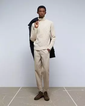 Мужские хлопковые прямые джинсы Scalpers, бежевый