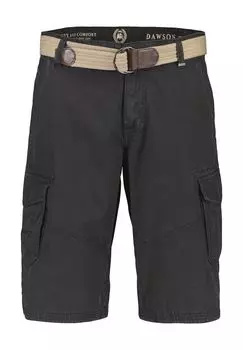 Мужские хлопковые шорты-бермуды карго с карманами на ногах LERROS, цвет Dark Graphite
