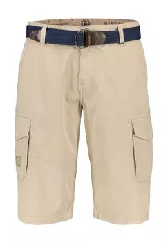 Мужские хлопковые шорты-бермуды карго с карманами на ногах LERROS, цвет Light Dune