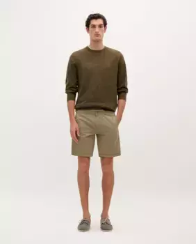 Мужские хлопковые шорты-бермуды с косыми карманами Scalpers, цвет Topo