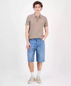 Мужские хлопковые шорты для скейтбординга Hugo Boss, синий