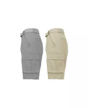 Мужские хлопковые шорты карго без защипов с поясом спереди, упаковка из 2 шт. Galaxy By Harvic