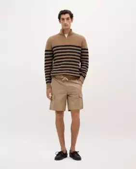 Мужские хлопковые шорты-карго прямого кроя Scalpers, коричневый