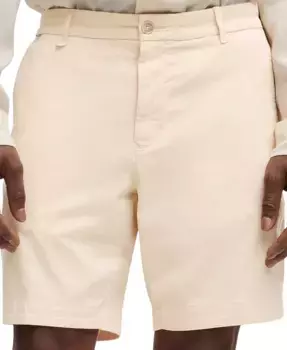 Мужские хлопковые шорты Slim-Fit из твила Hugo Boss, оранжевый