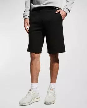 Мужские хлопковые шорты стрейч Lacoste, цвет 031 Black