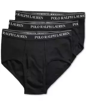 Мужские хлопковые трусы Big & Tall, 3 шт Polo Ralph Lauren, черный