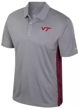 Мужские хоккейные кеды цвета Хизер серого цвета Colosseum Virginia Tech в поло