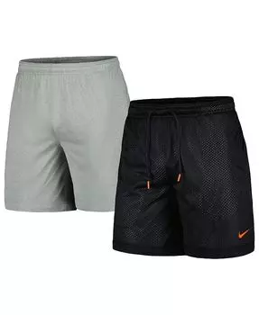 Мужские и женские черно-серые двусторонние шорты WNBA Logo Woman Team 13 Performance Nike, черный