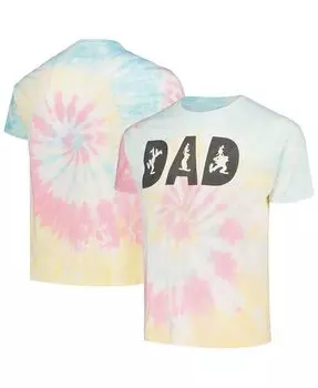 Мужские и женские модели Mickey & Футболка с рисунком Friends Goofy Dad Mad Engine, синий