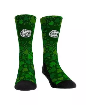Мужские и женские носки Florida Gators Day Shamrock Crew Socks для мужчин и женщин Rock 'Em, зеленый